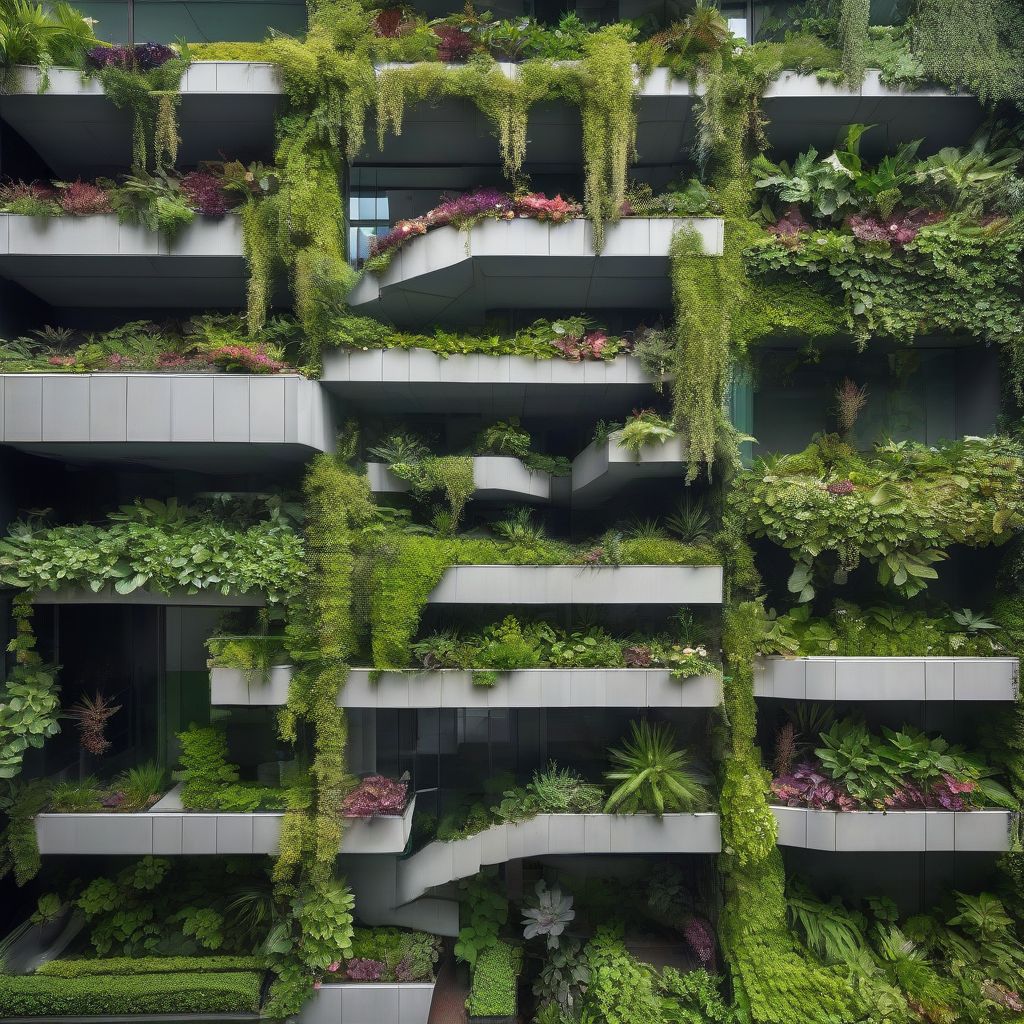 Green Wall Building Facade