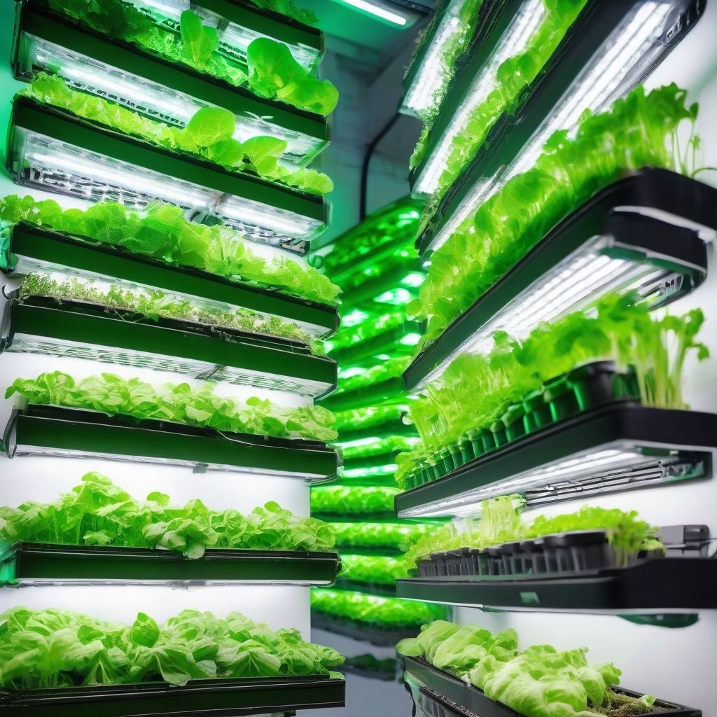 Vertical Farm with LED Lights