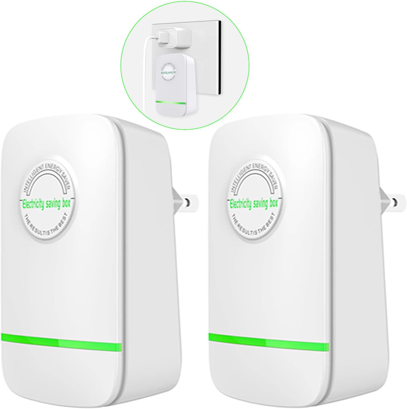 2 Pack Power Saver Electricity Saving Box 30KW Stop Wasting Electricity Esaver Watt Household Energy Saving Device US Plug 90V-250V Power Saving and High Efficiency