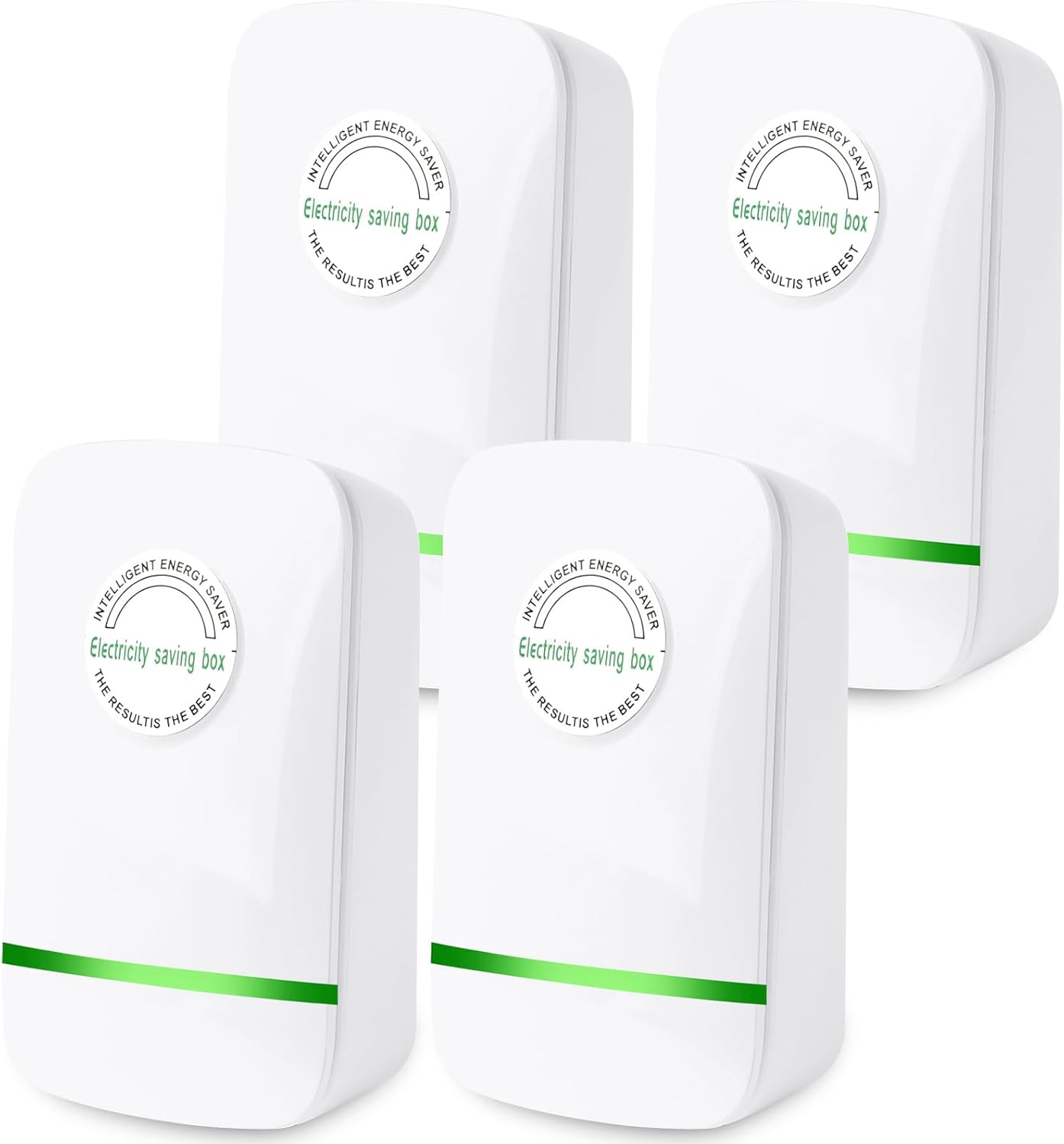 Stop Watt Energy Saving Device, Electricity Saving Box for Electricity Energy Saver Energy Saver Plug-in Saving Device for Home US Plug 90V-250V 30KW (4-Pack)