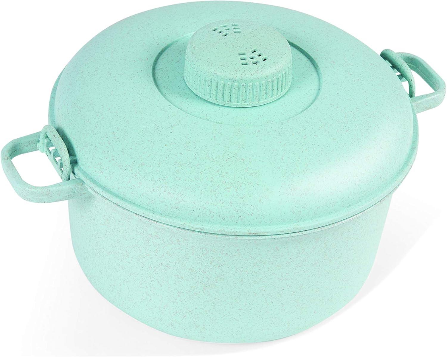 Handy Gourmet Eco Friendly Microwave Pressure Cooker - Easy Microwave Cooking - Easy & Fast Microwave Cookware for Rice, Chicken, Pasta, and More - Non-Toxic & Bio-degradable Material (Teal)